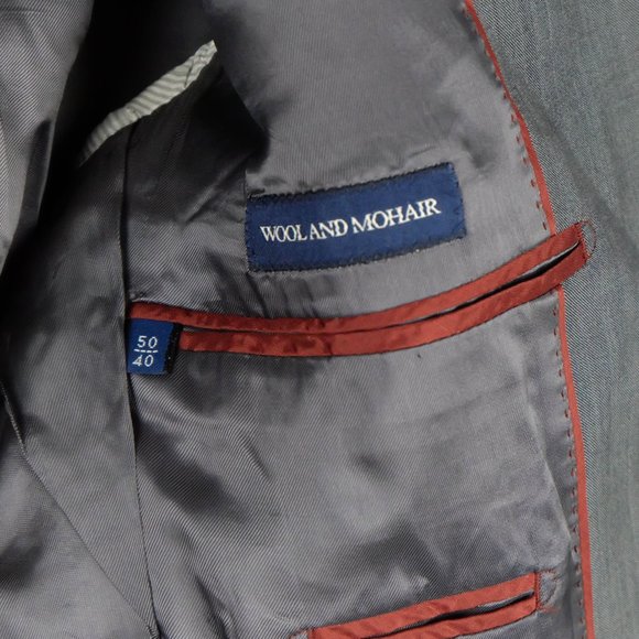 Massimo Dutti Blazer Jacket Mens 40R Gray Two Button Double Vented Wool - Picture 12 of 16